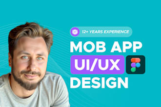 design ios and android mobile app UI UX in figma