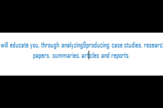 educate by analysing and producing case studies, research summaries and articles
