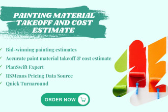 do paint material take off and cost estimate