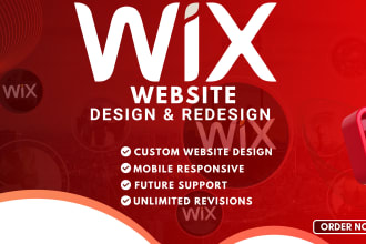 design wix website, redesign wix website or wix business website