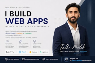 build a full stack nextjs and react web app with firebase