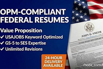create a professional federal resume for usajobs application