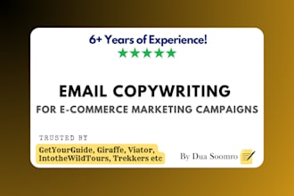 write high converting email copy for ecommerce email sequences campaign