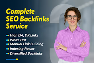 give SEO backlinks services with white hat off page, link building service