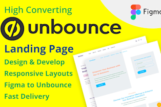 unbounce landing page design and develop or content to unbounce