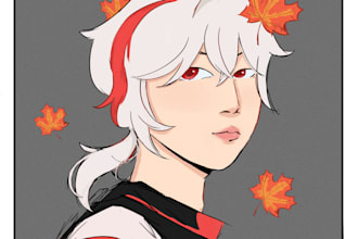 draw a stylized digital portrait