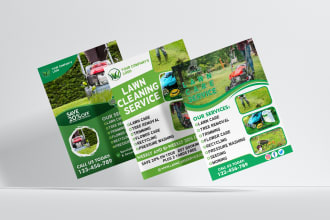 design professional lawn care, cleaning, handyman, plumbing or car wash flyer