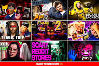 make creepy horror, crime, gaming youtube thumbnails