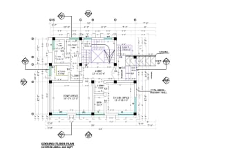 design house architectural floor plan blueprints for city permit