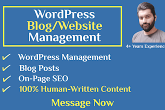 be your wordpress blog manager, SEO content writer