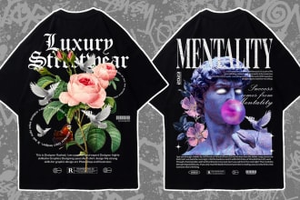 make brutalist style luxury urban streetwear clothing design