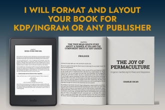 do book formatting for amazon KDP paperback and ebook