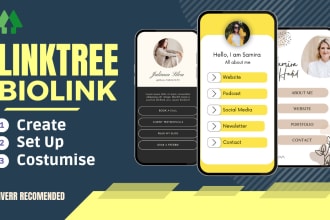 create a stunning linktree bio link landing page for your social media accounts