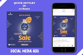 design creative social media ads and post