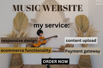 design music website, band, artist, podcast, and label website