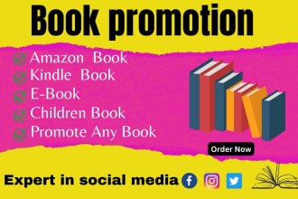 do amazon book promotion and ebook marketing on social media service