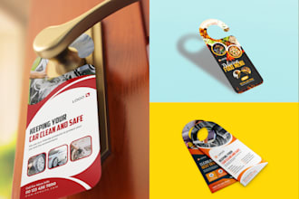design cleaning car wash carpentry roofing electrician lawn care gym door hanger