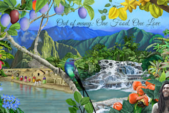 paint digital portrait or landscape in fine art style