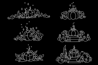 create  hand embroidery pattern line art from reference image