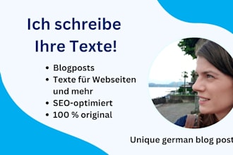 write your blog posts and texts for your website