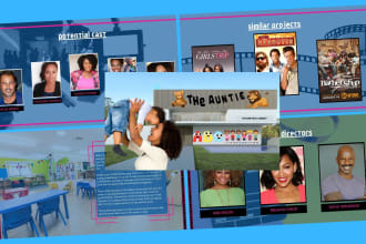 design a pitch deck presentation for film TV show and web series