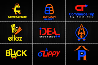 design creative website ecommerce amazon shopify ebay online store business logo