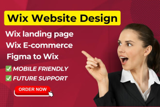 design wix website, ecommerce store, landing page and figma to wix