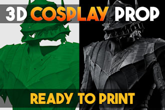 create custom anime cosplay prop files for 3d printing
