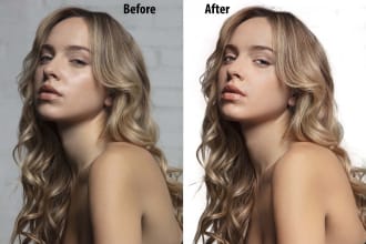 high end portrait retouching, headshot, skin and images editing