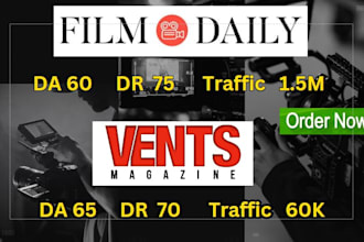 do guest post on vents magazine and film daily da60
