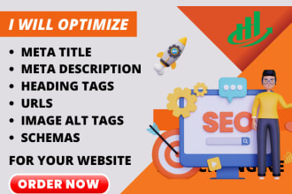 optimize meta titles, descriptions, URL, headings and alt tags for your website