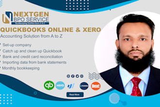 do bookkeeping for charity non profit real state in xero, quick books, excel