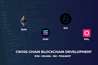 develop blockchain solutions on evm, sui, solana