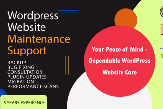 comprehensive wordpress website maintenance support services