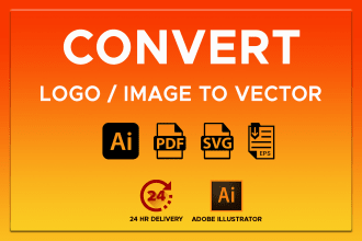 vectorize image, vector tracing and vector logo to pdf svg