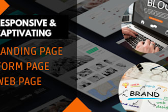 do responsive landing page, webpage and form page that will skyrocket your sales