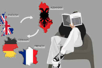 translate your english, german, french text to albanian