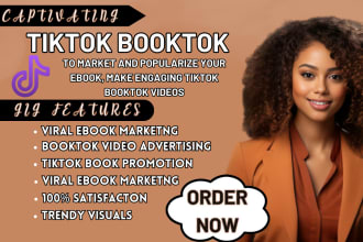 create viral tiktok booktok video ebook marketing tik tik book promotion