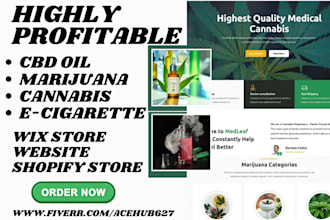 build cbd store tobacco vape cannabis wix store cigarette cbd shopify website