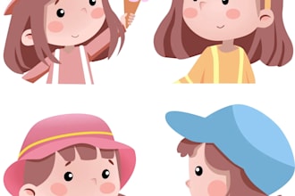 draw children illustration for book