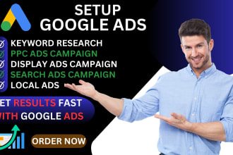 setup and manage google ads, PPC, merchant center, shopping campaign