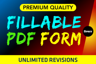 create fillable PDF form or convert to fillable pdf document