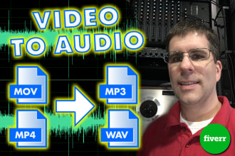 convert your mp4 or mov video to mp3 audio only