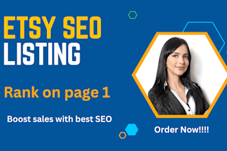 do etsy SEO, rank listing with title,tages on page 1