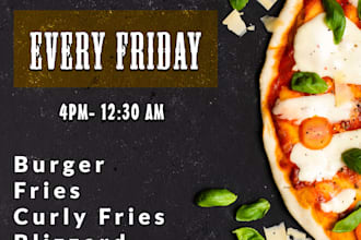 do restaurant menu design, food menu design, modern food flyer