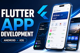 do mobile app development build android app ios  creation as flutter developer
