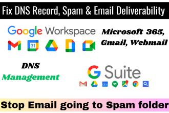 setup or fix gsuite, google workspace dns record and email deliverability issues