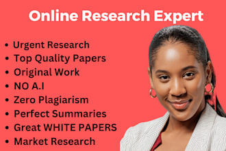 do excellent urgent online research and white papers
