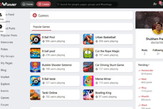 install games in wowonder website add games in wowonder