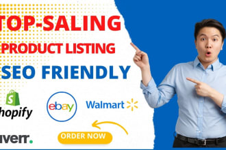 do product listing and optimization on shopify walmart ebay